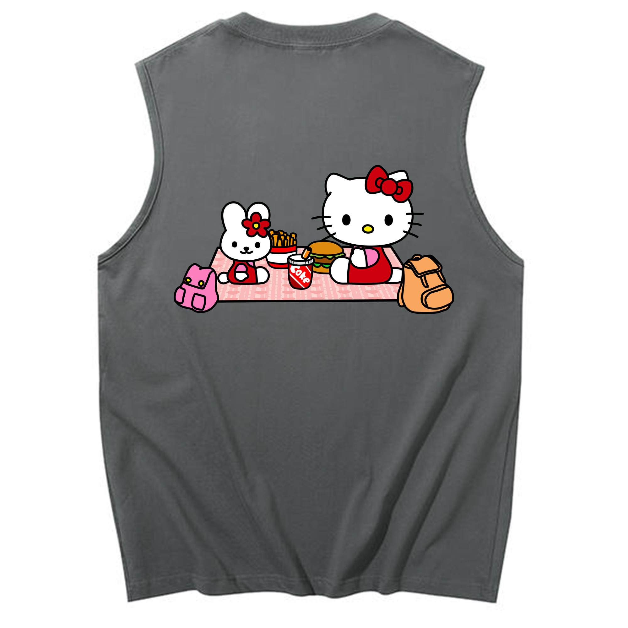 （画像用） Hello Kitty ハローキティ コットン100％タンクトップ（背面プリント）